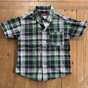 4/$20 Gymboree plaid shirt sleeve button down